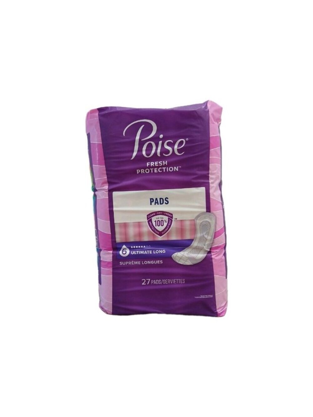 New Poise Fresh Protection Supreme Long Pads 27 count - Picture 2 of 4